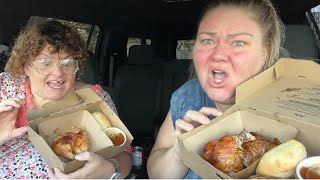 Crystal and Tammy International Mukbang at Swiss Chalet [upl. by Mylor374]