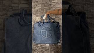 denim telfar bag unboxing telfar luxurybag [upl. by Shaum176]