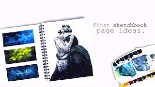 7 Ideas for the First Page in Your Sketchbook [upl. by Wyn935]