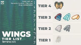 Wings Tier List  Terraria 144 [upl. by Eiramanel725]