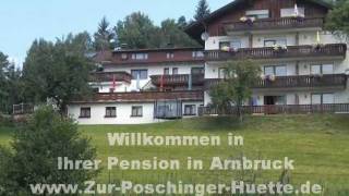 Hotel Pension Arnbruck Zur Poschinger Hütte  Bayerischer Wald bei Bodenmais [upl. by Sinegold420]