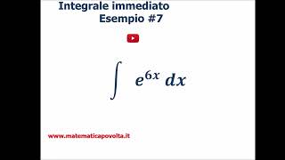 Integrali immediati  esempio 7 [upl. by Melony220]