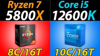 Ryzen 7 5800X Vs i512600K  How Much Performance Difference [upl. by Aicenra]