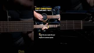 Last Christmas  Taylor Swift 2007 Easy Guitar Chords Tutorial with Lyrics Part 3 SHORTS REELS [upl. by Yuria]