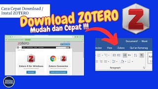 Cara Cepat Download ZOTERO dan Instal Zotero di Microsoft Word [upl. by Nwadahs932]