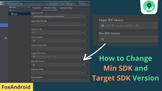 How to change Minimum SDK and Target SDK Version of Android Studio Project  Android Studio [upl. by Eindys]