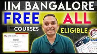 5 BEST IIM Bangalore FREE Courses with Certificate  Free Courses with Certificates 2024 [upl. by Hesky]