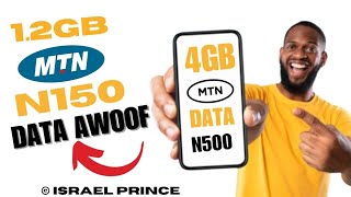 New MTN Data Cheat to get 12GB for N150 4GB for N500 1 Month Validity [upl. by Oflodor443]