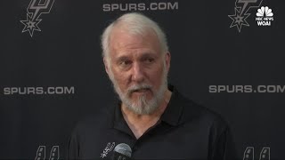 Spurs Popovich calls Trumps behavior disgusting comical in wake of protests [upl. by Nwahsiek]