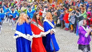 Germany carnival in Rottenburg 4K with exotic Guests from France Selestat amp Swiss Zürich [upl. by Aissatsana]