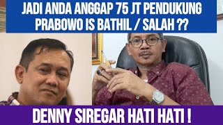 WARNING BUAT DENNY SIREGAR DALAM MEMBELA GANJAR PRANOWO [upl. by Cid]