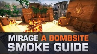 CSGO Mirage  A Bombsite smoke guide [upl. by Magel51]