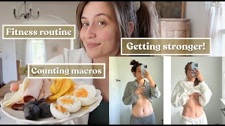 WHAT I EAT  WORKOUT ROUTINE  postpartum fitness journey [upl. by Micro655]