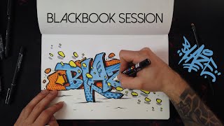 GRAFFITI blackbook SKETCH session 🧨 Blaze [upl. by Ramad]