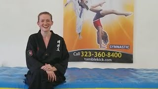 Actress and Black Belt Mireille Enos at the Beverly Hills Martial Arts Center in Los Angeles [upl. by Aztiley]