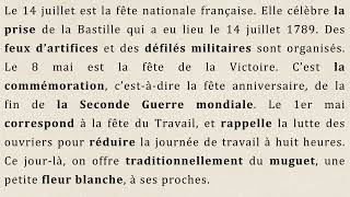 Đọc hiểu tiếng Pháp A27  Les fêtes en France [upl. by Yenatirb45]