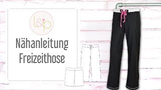 Nähanleitung lillesol Freizeithose  ein gemütliche Hose aus Jersey nähen [upl. by Ahsier]