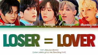 TXT  LOSER  LOVER LYRICS TEASER [upl. by Saerdna]