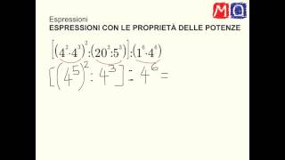 Espressioni con le proprietà delle potenze [upl. by Ahsyle]