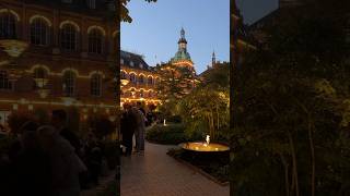 Strolling Tivoli Gardens in the evening Copenhagen Denmark 🇩🇰 travel scandinavia [upl. by Innej712]