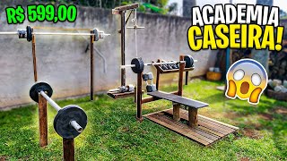 COMO CONSTRUIR UMA ACADEMIA EM CASA GASTANDO POUCO [upl. by Adlecirg]