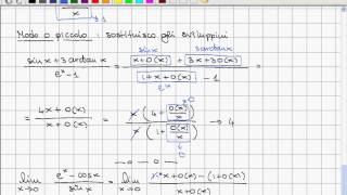 Esempi di utilizzo di sviluppini e o piccolo per il calcolo di limiti [upl. by Lissak]