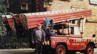 Fred Dibnah laddering a chimney [upl. by Kaete]