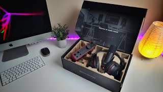 ASMR Unboxing Focusrite Scarlett 2i2 4th Gen Studio Bundle USBC Audio Interface [upl. by Solnit]