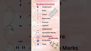 🔍 Common Symbols amp Their Names in English 📝  Learn with Ease spokenenglish englishlanguage [upl. by Gomez]