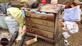 Trash to Treasure  Junkyard Bedside Table Restoration [upl. by Adur818]