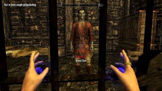 Skyrim If in the event you did the quest and released the pickpocket dude in Riften jail [upl. by Gitlow]