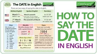 How to say the DATE in English [upl. by Eseret926]