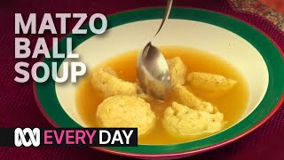 Gran makes her easy matzo ball soup for Passover 🍲  Everyday Food  ABC Australia [upl. by Farnham866]