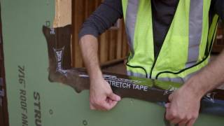 How to Seal Windows from Leaks Sill Pan Flashing  ZIP System stretch tape [upl. by Hyacinthe]