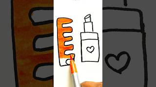 How to Draw Comb and Lipstick for Kids kidsvideo drawing [upl. by Eislek128]