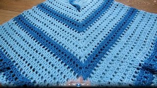 haken tutorial Poncho autumn met Vhals beginner [upl. by Yole]