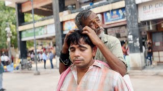 Cosmic Indian head massage  Daily Max Viral Barber  Nehru Place [upl. by Sari492]