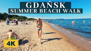 POLAND  GDAŃSK  4K  SUMMER BEACH WALK 2021 [upl. by Asenaj746]