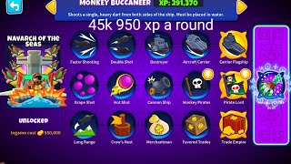 how to get buccaneer paragonxp easy 45k 950 xp btd6 [upl. by Noiek]