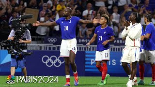 France put on late surge to defeat Egypt move onto soccer final at Paris Olympics  NBC Sports [upl. by Naihs]