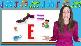 Learn Phonics for Children  The Letter E  Signing for Babies  Letter Sounds E with Patty Shukla [upl. by Rosdniw]