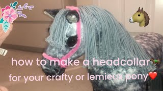 How to make a head collar for a crafty pony or mini lemieux pony  mxhorses [upl. by Rabaj]