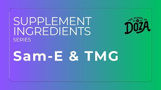 Supplement Ingredient Series SamE  with or without TMG That is the question [upl. by Olag]