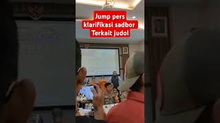 Jumpa pers klarifikasi sadbor terkait judol viral hariini sadbor [upl. by Archangel]