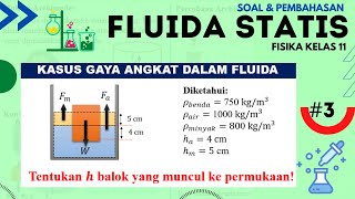 Fluida Statis Fisika Kelas 11  Soal 3  Kasus Gaya Angkat Fluida [upl. by Annahsit]