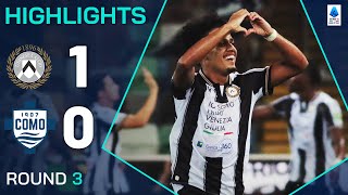 UDINESECOMO 10  HIGHLIGHTS  Brenner secures three points for Udinese  Serie A 202425 [upl. by Anwad]