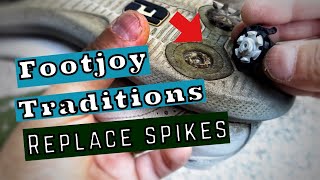 Footjoy Traditions how to replace spikes [upl. by Ahcatan]