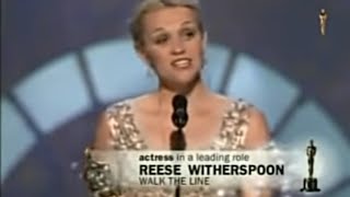 Reese Witherspoon winning Best Actress for Walk the Line [upl. by Lenej]