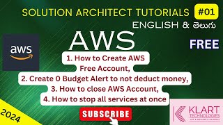 04 AWS Solution Architect Made Simple Tutorials  How to Create Free Account in AWS Create Budget [upl. by Calvert]