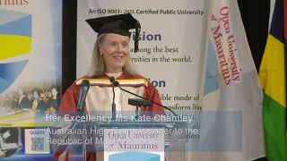 Convocation Ceremony 06 May 2024  Speech by Her Excellency Ms Kate Chamley Chief Guest [upl. by Marrilee556]